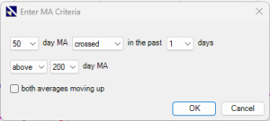 Selectie MA criteria