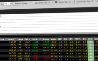 Printscreen of the VectorVest Unisearch