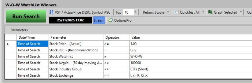 W-O-W WatchList Unisearchop 25/11/2025